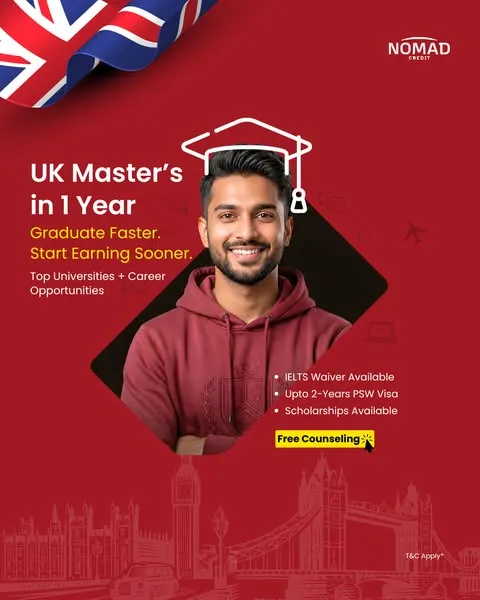 Nomad Credit ad: UK Master's in 1 year