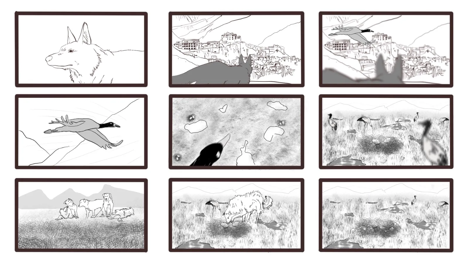 Rough storyboard, board 4